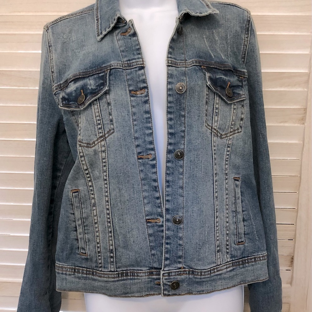 Just USA Morrie Boyfriend waist length denim jacket, size L